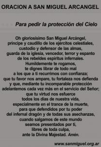 Oración para pedir la protección del Cielo